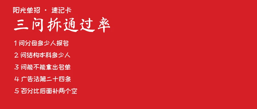 通过率速记卡